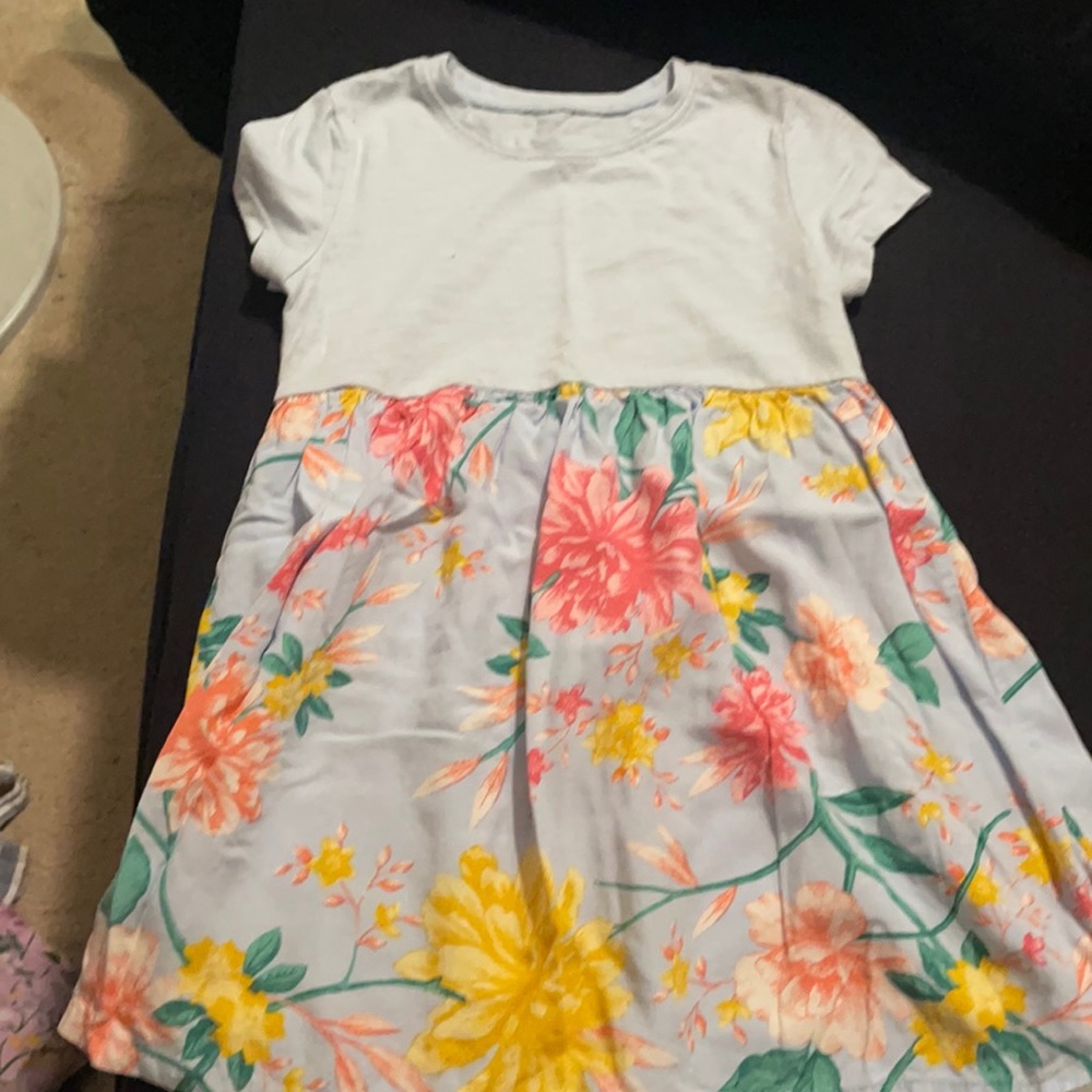 Light blue floral dress for toddler!